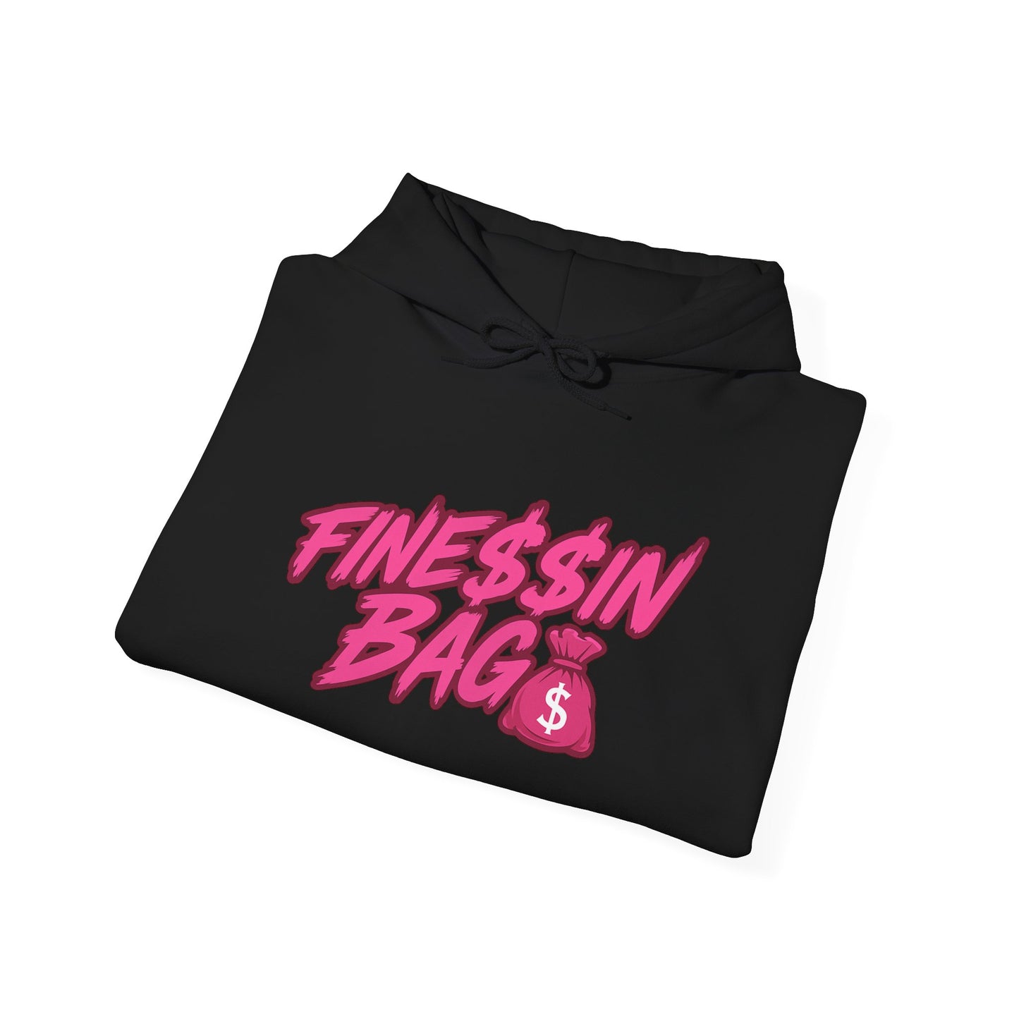 Finessin Bags Men’s Black & Pink Hooded Sweatshirt