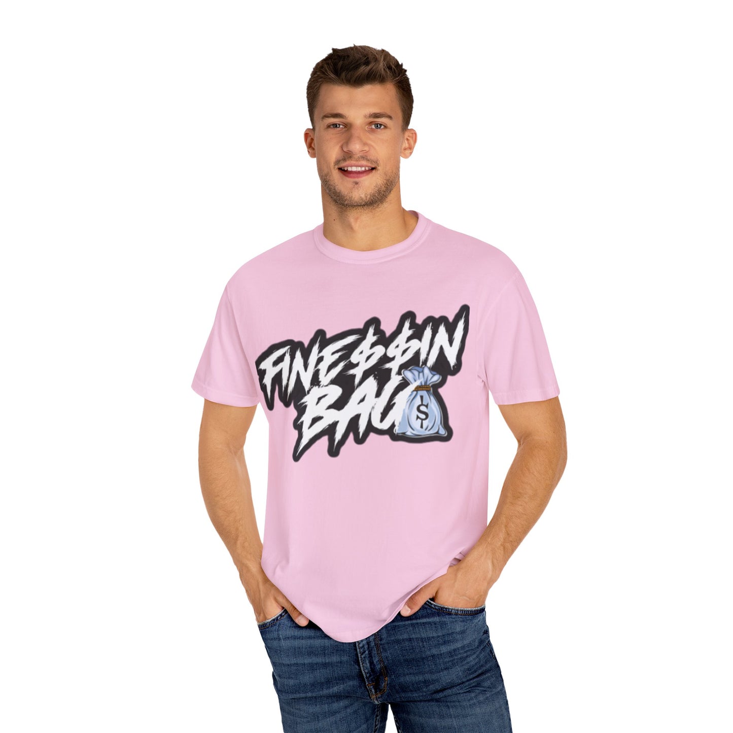 Finessin Bags Women’s Pink Black & White T-Shirt
