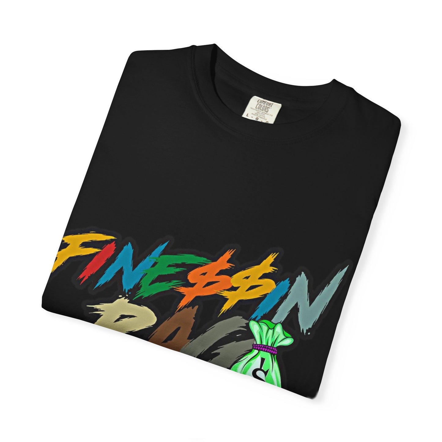 Finessin Bags Women’s Multi-Colored Black T-Shirt