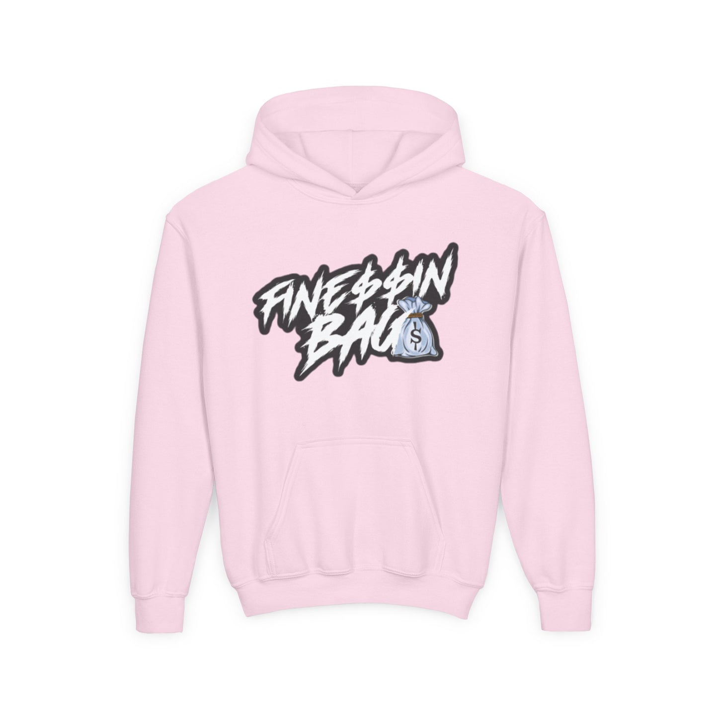 Finessin Bags Kids Pink Black & White Hooded Sweatshirt