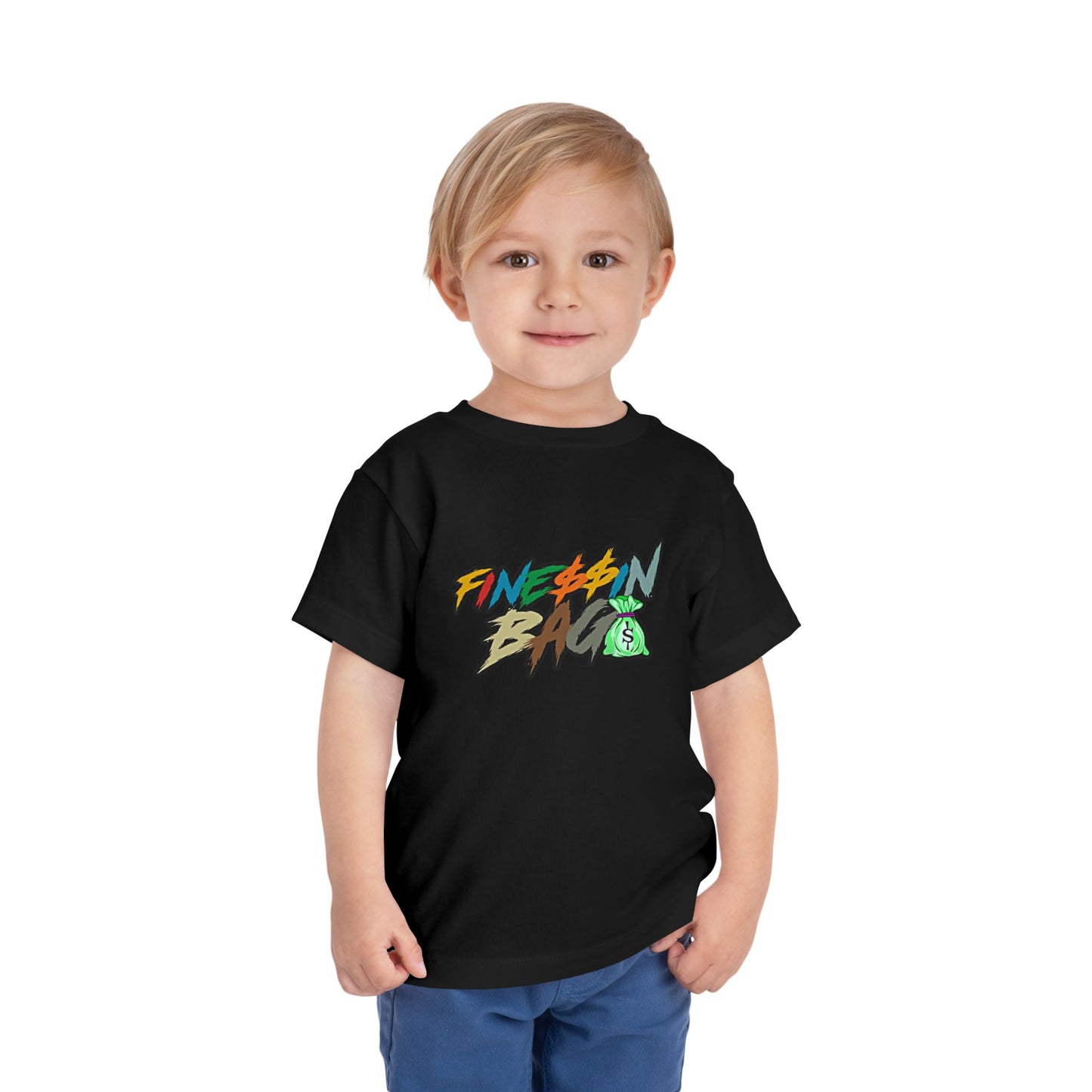 Finessin Bags Toddler Black Tee