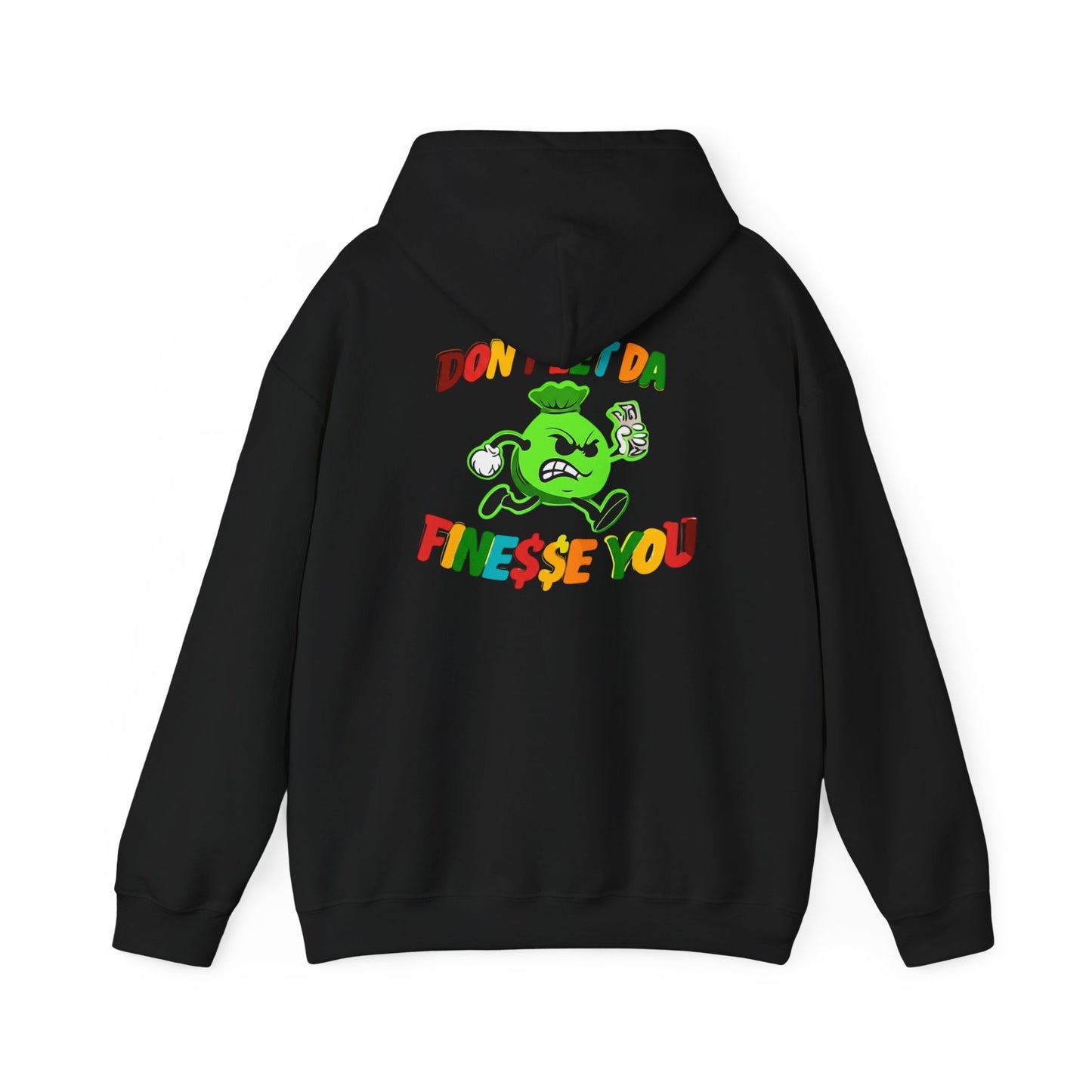 Finessin Bags Men’s Multi-Colored Black Hooded Sweatshirt