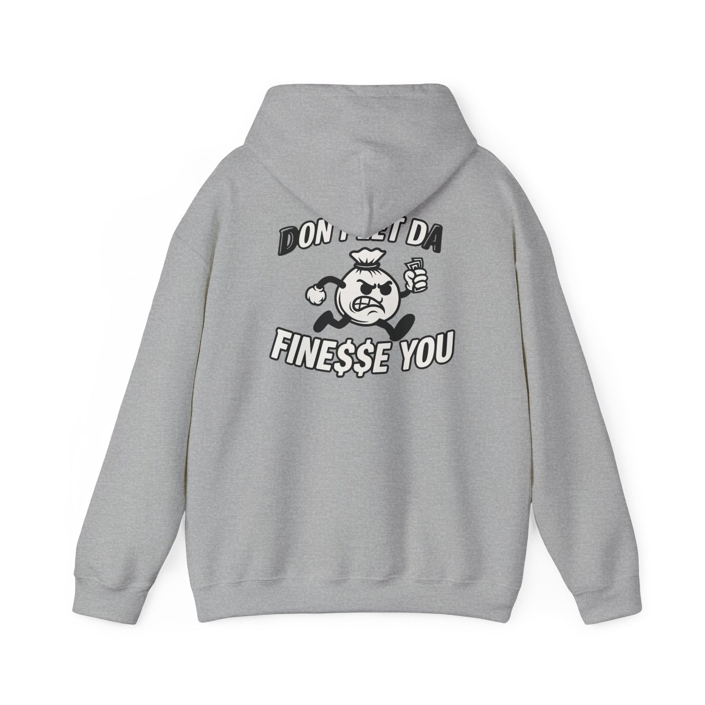 Finessin Bags Men’s Gray Black & White Hooded Sweatshirt