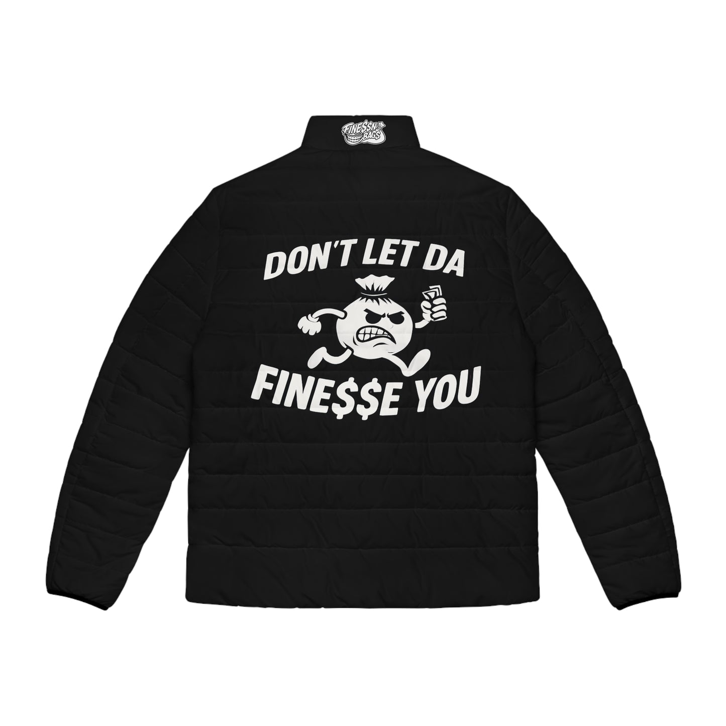 Vibrant Men’s Black & White Puffer Jacket