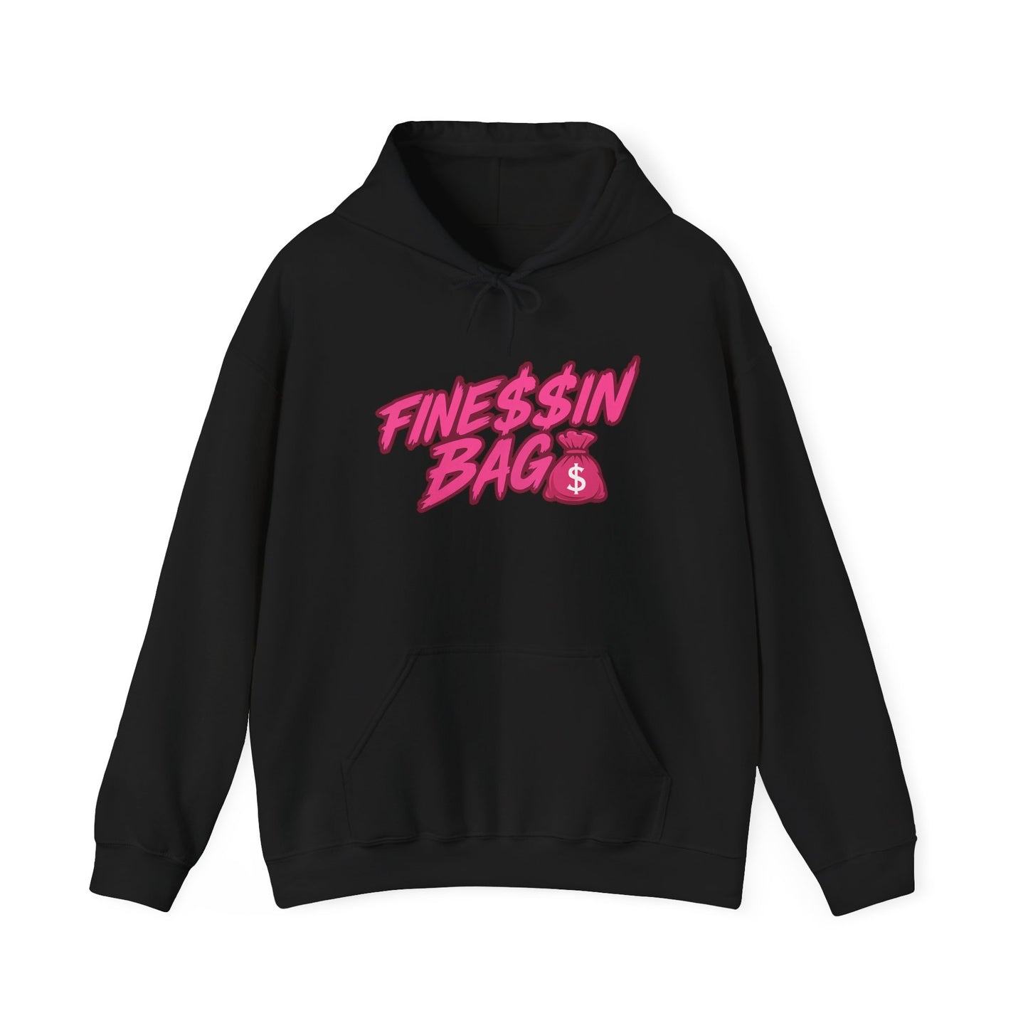 Finessin Bags Men’s Black & Pink Hooded Sweatshirt
