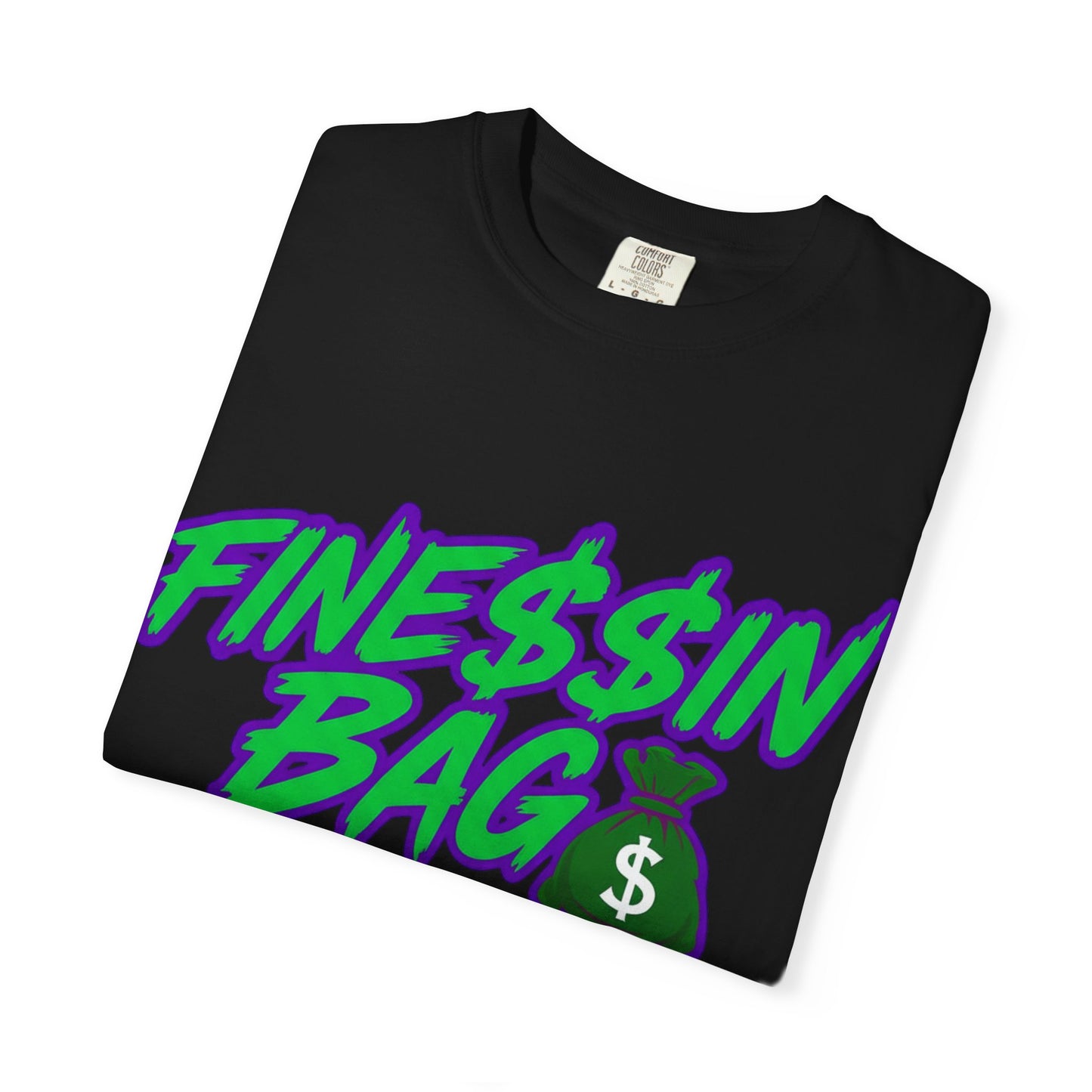 Finessin Bags Women’s Black Purple & Green T-Shirt
