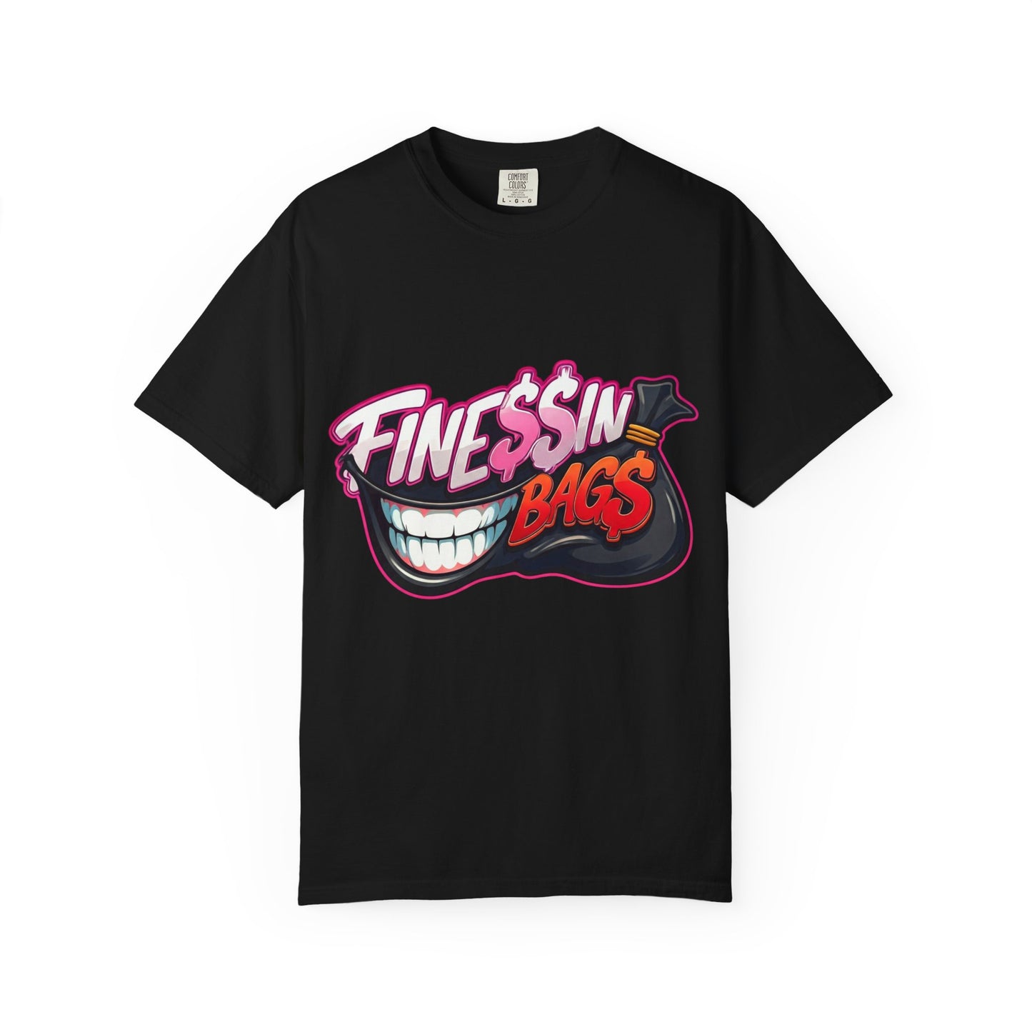 Finessin Bags Women’s Black Pink & Red T-Shirt