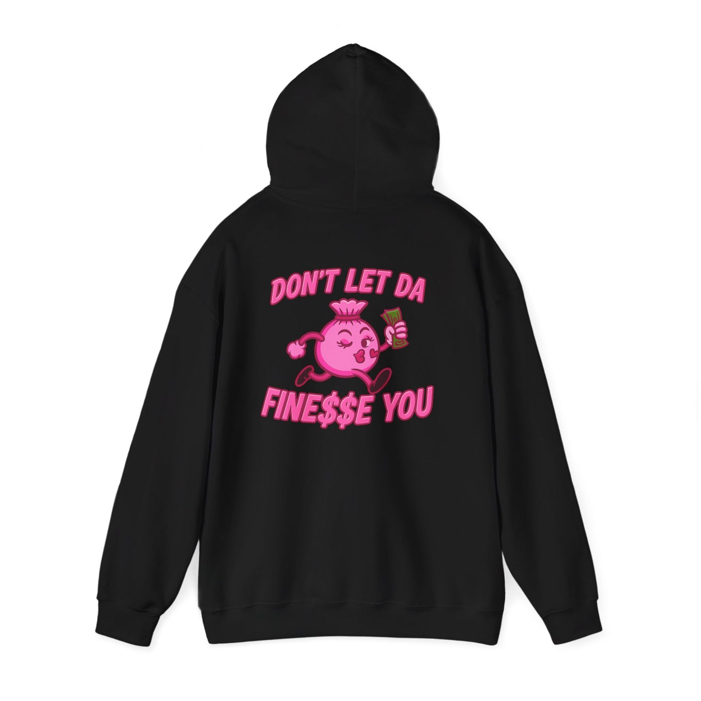 Finessin Bags Women’s Black & Pink Hooded Sweatshirt