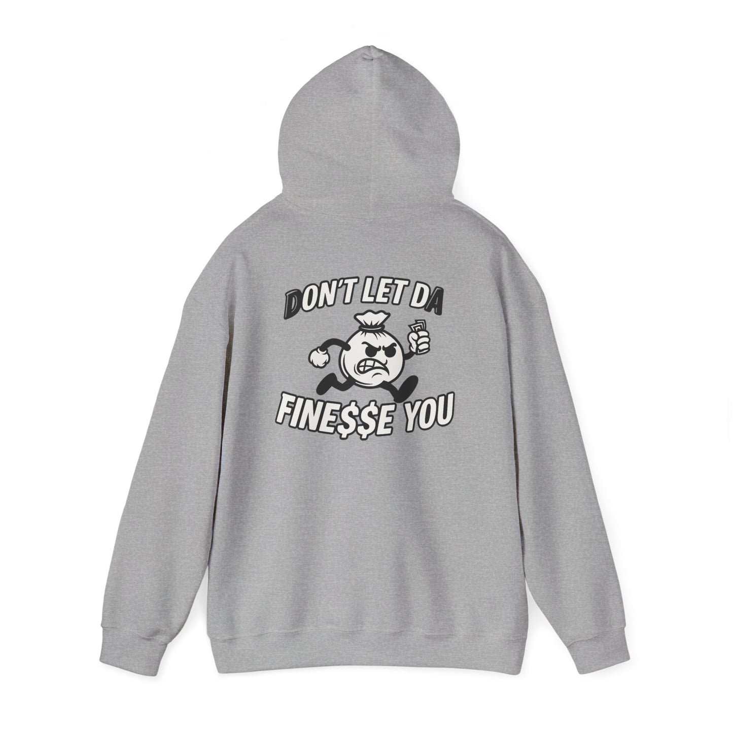 Finessin Bags Men’s Gray Black & White Hooded Sweatshirt