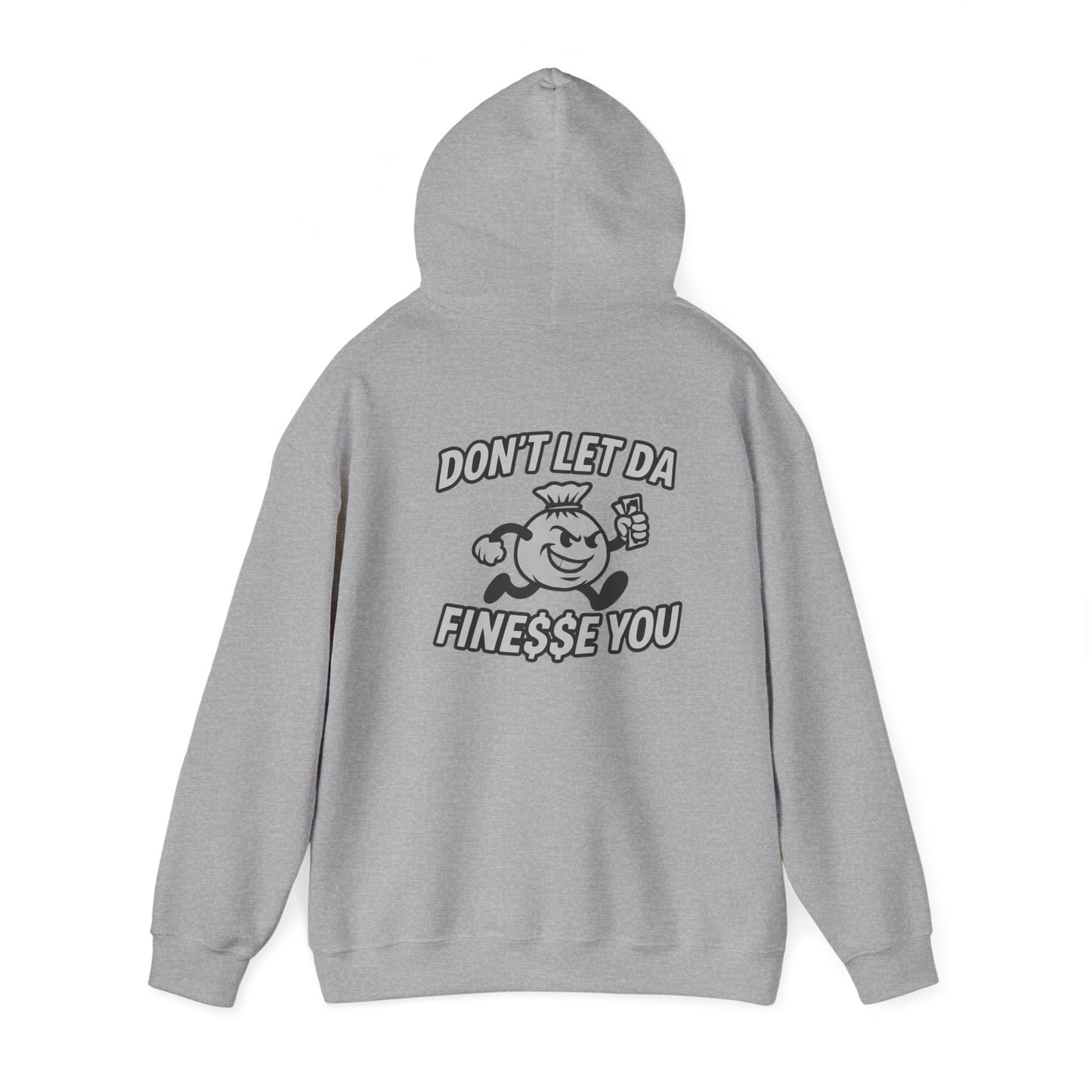 Finessin Bags Men’s Gray Black & White Hooded Sweatshirt