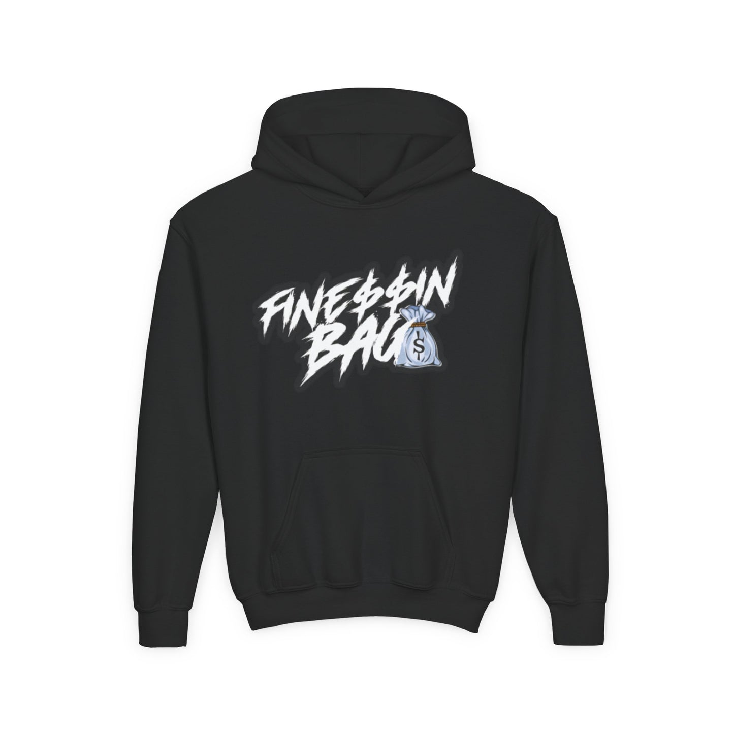 Finessin Bags Kids Black & White Hooded Sweatshirt