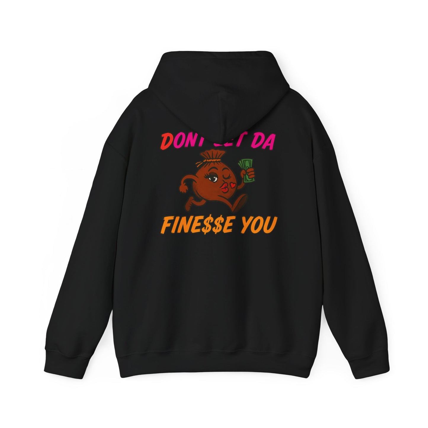 Finessin Bags Women’s Black Orange White & Brown Hooded Sweatshirt