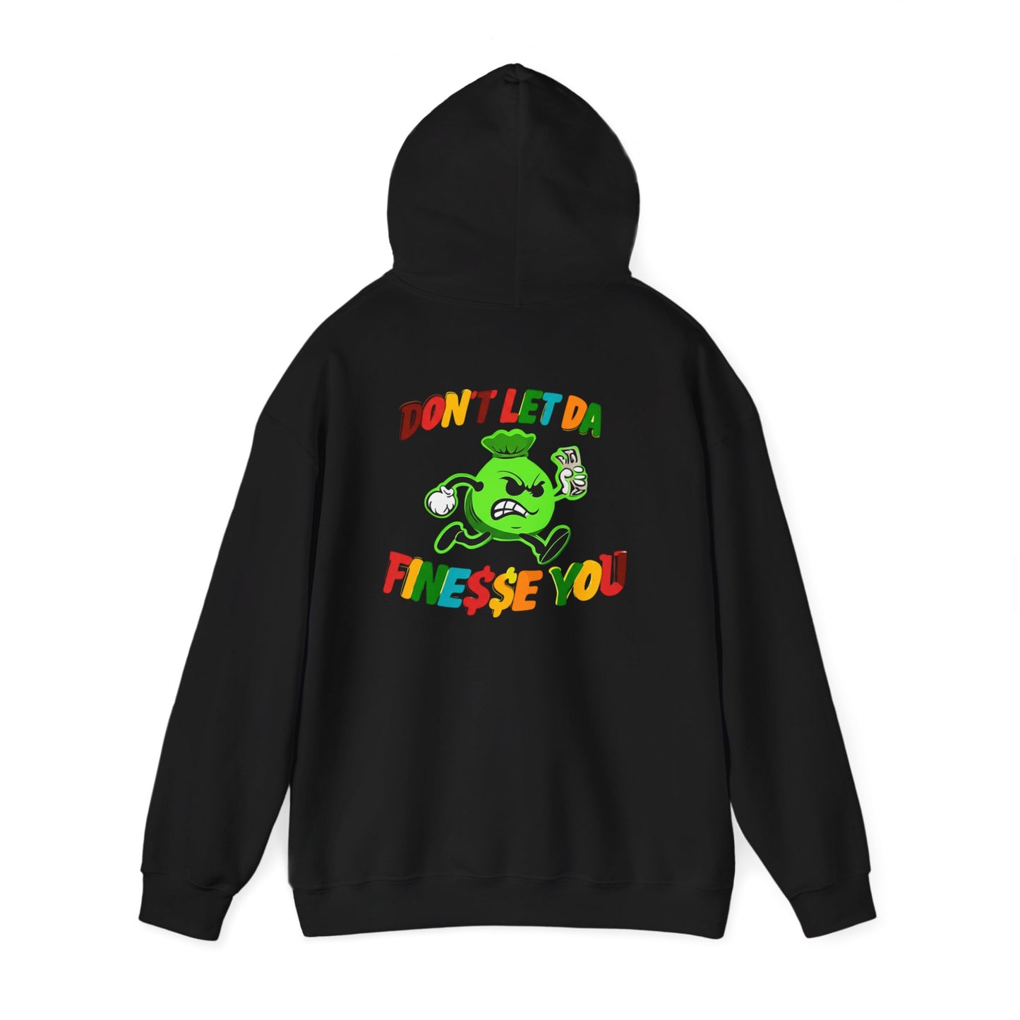 Finessin Bags Men’s Multi-Colored Black Hooded Sweatshirt
