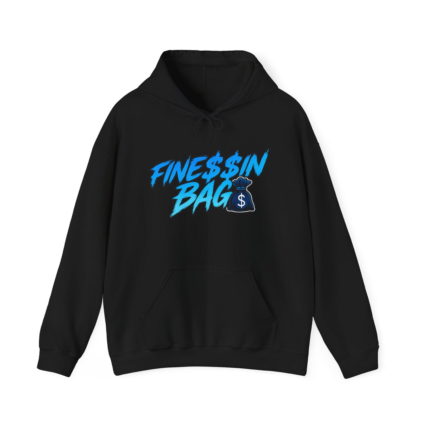 Finessin Bags Women’s Black & Blue Hooded Sweatshirt