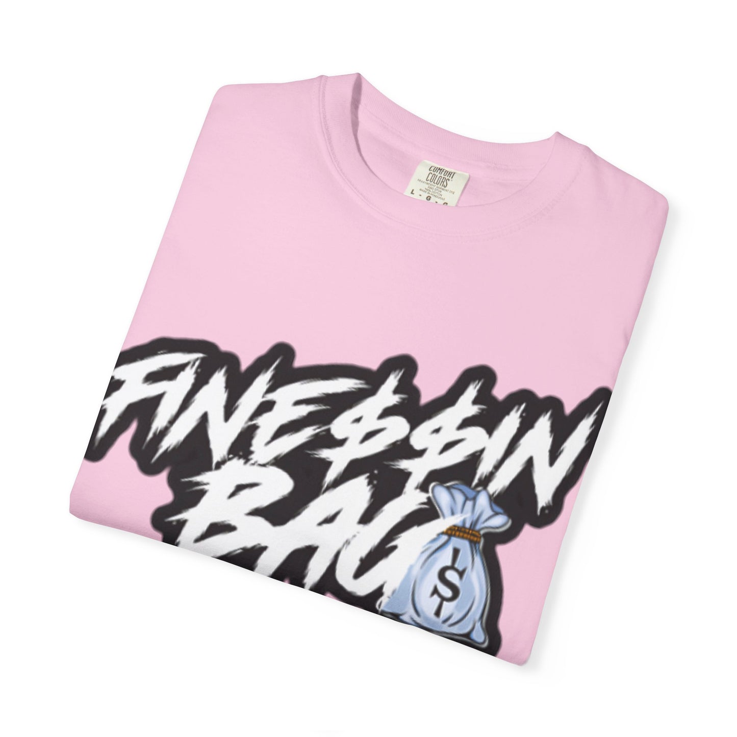 Finessin Bags Women’s Pink Black & White T-Shirt