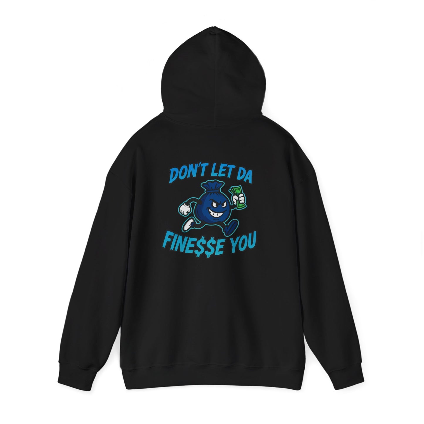 Finessin Bags Men’s Black & Blue Hooded Sweatshirt