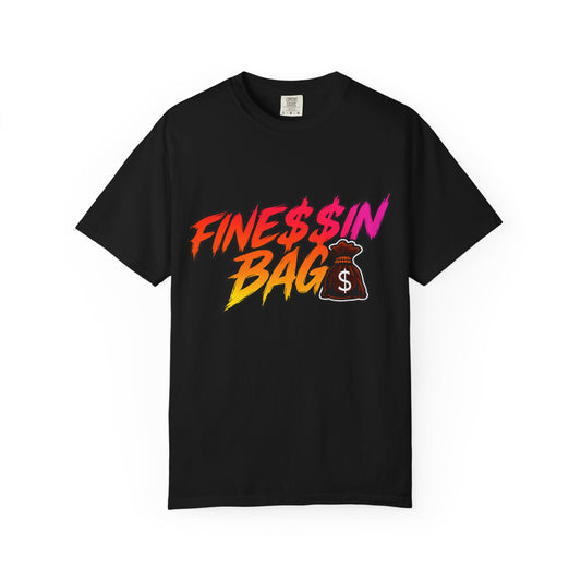 Finessin Bags Men’s Black Orange White & Brown  T-Shirt