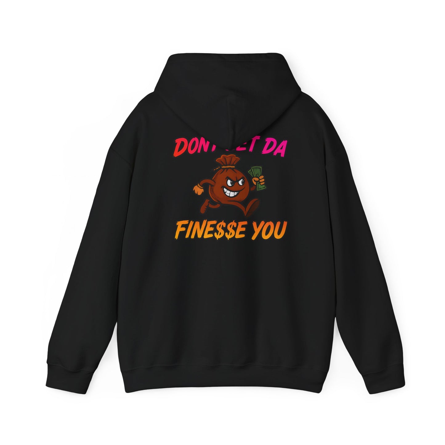 Finessin Bags Men’s Black Orange White & Brown Hooded Sweatshirt