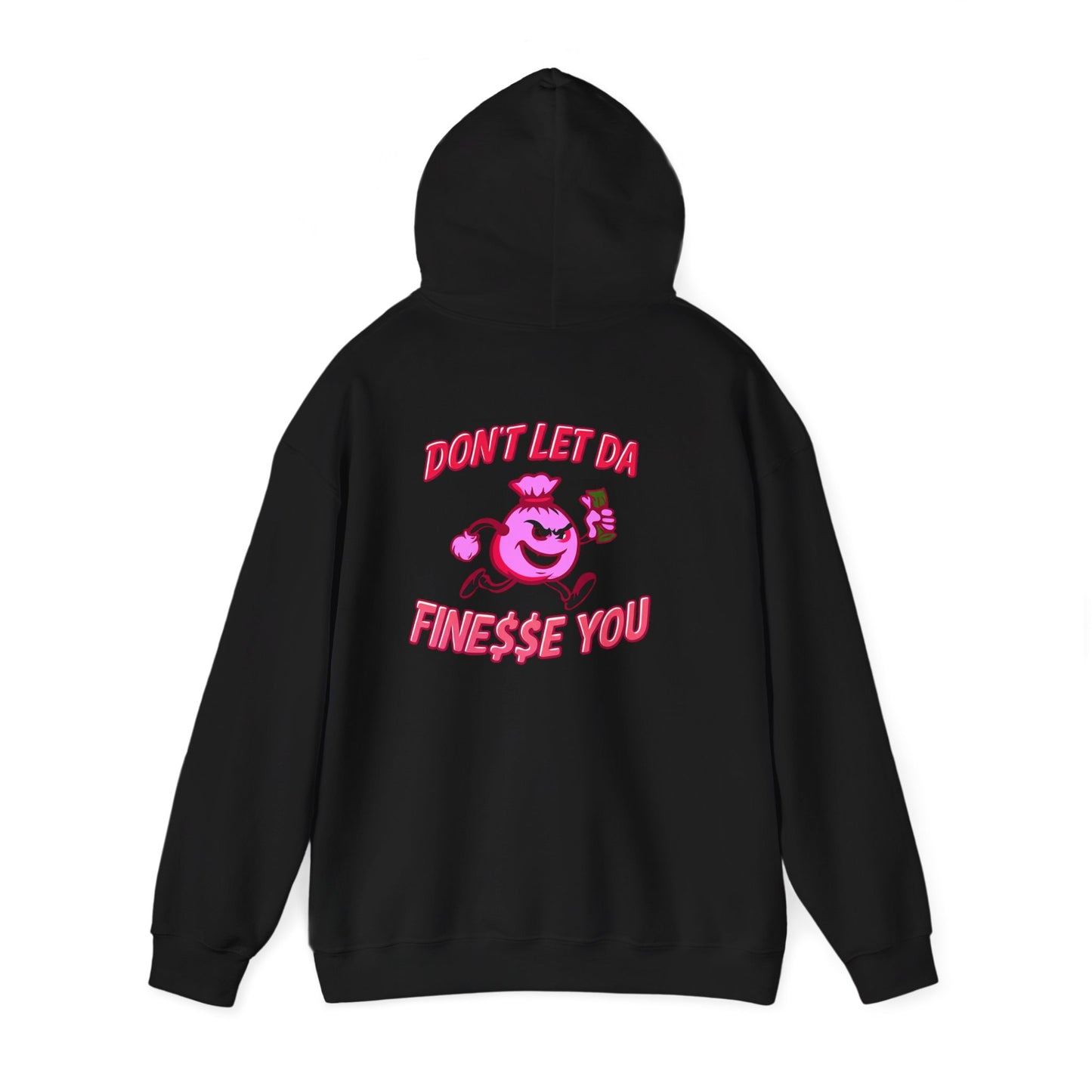 Finessin Bags Men’s Black Pink & Red Hooded Sweatshirt