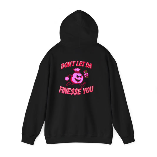 Finessin Bags Men’s Black Pink & Red Hooded Sweatshirt