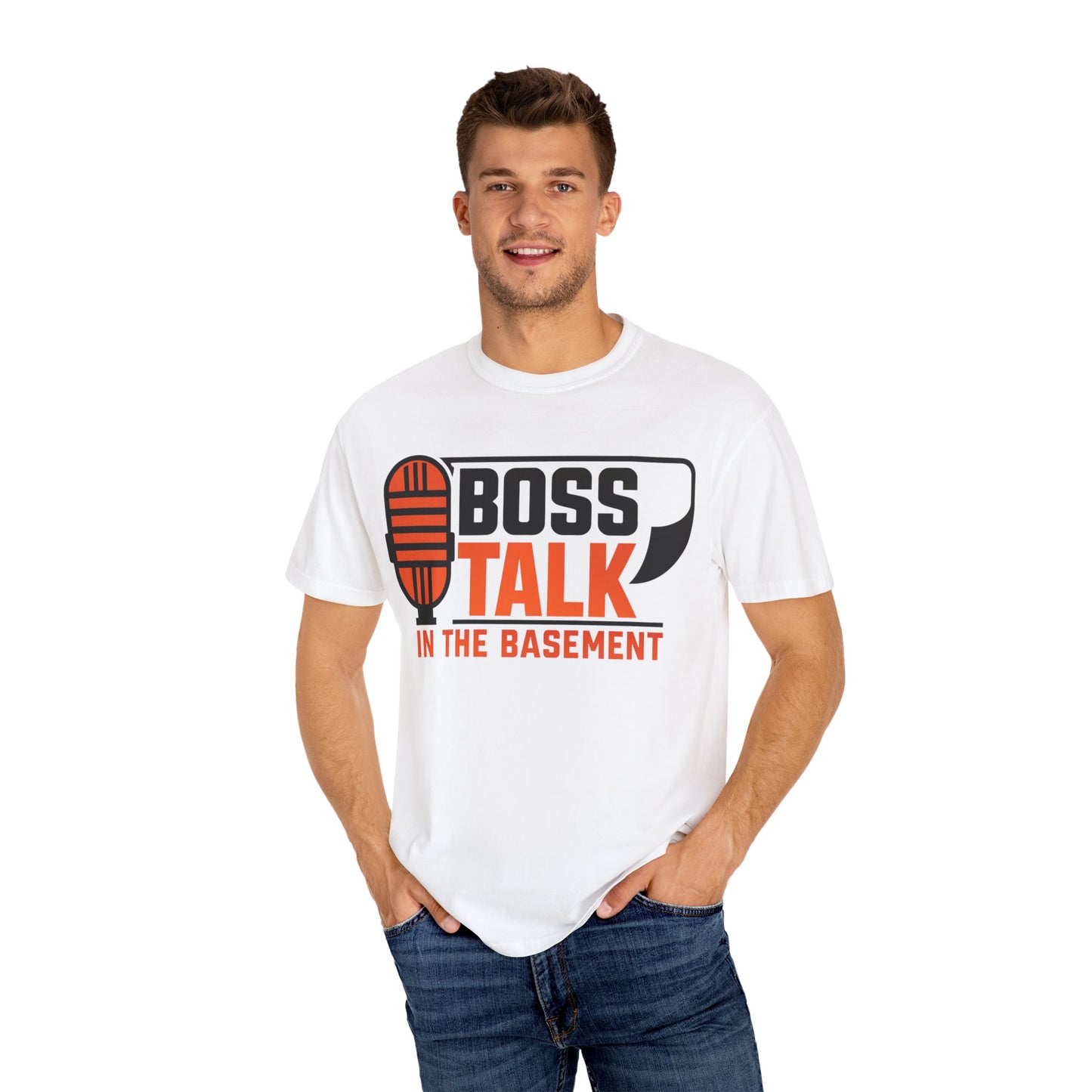 Boss Talk In The Basement White T-Shirt