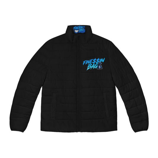 Finessin Bags Women’s Black & Blue Puffer Jacket
