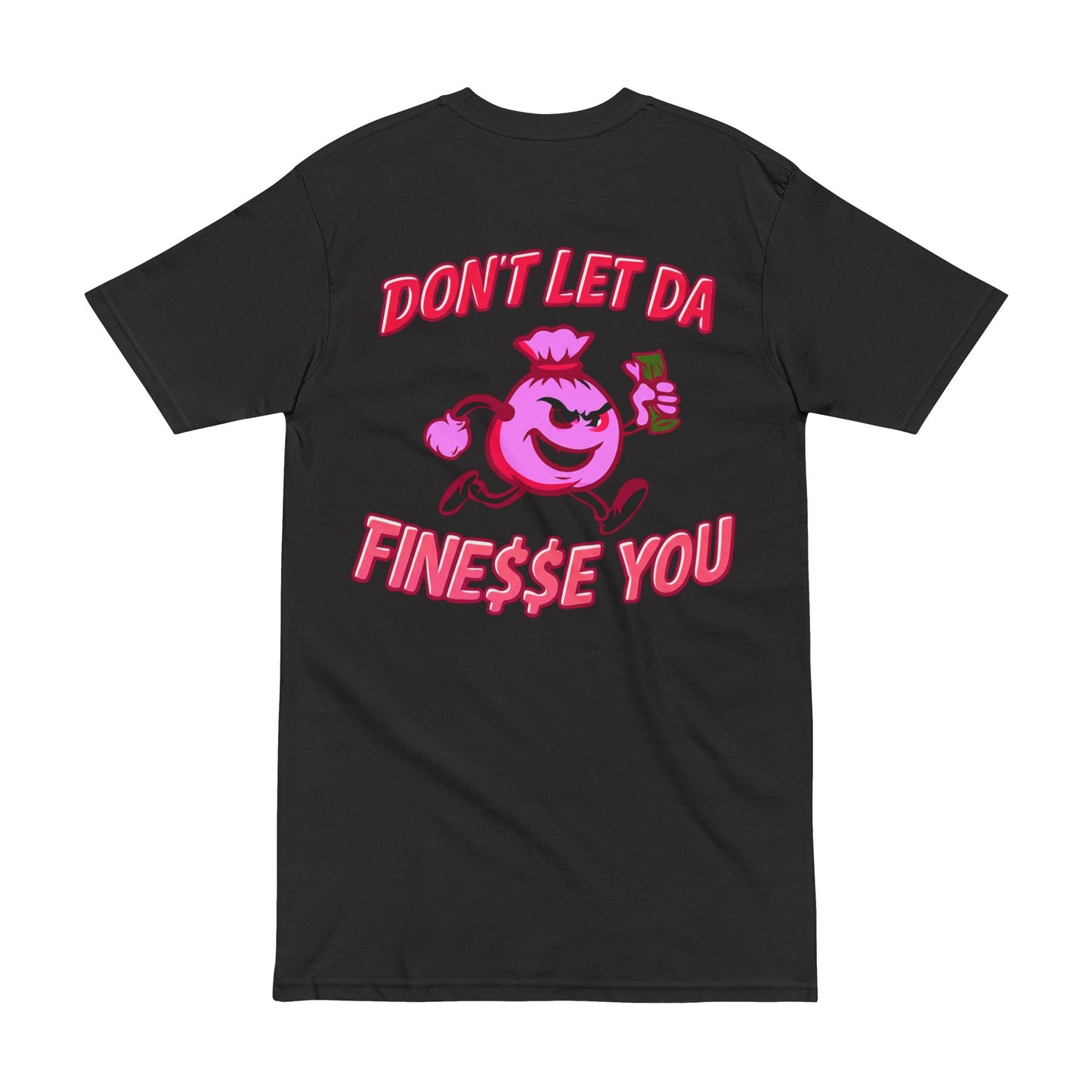 Finessin Bags Men's Black Pink & Red T-Shirt