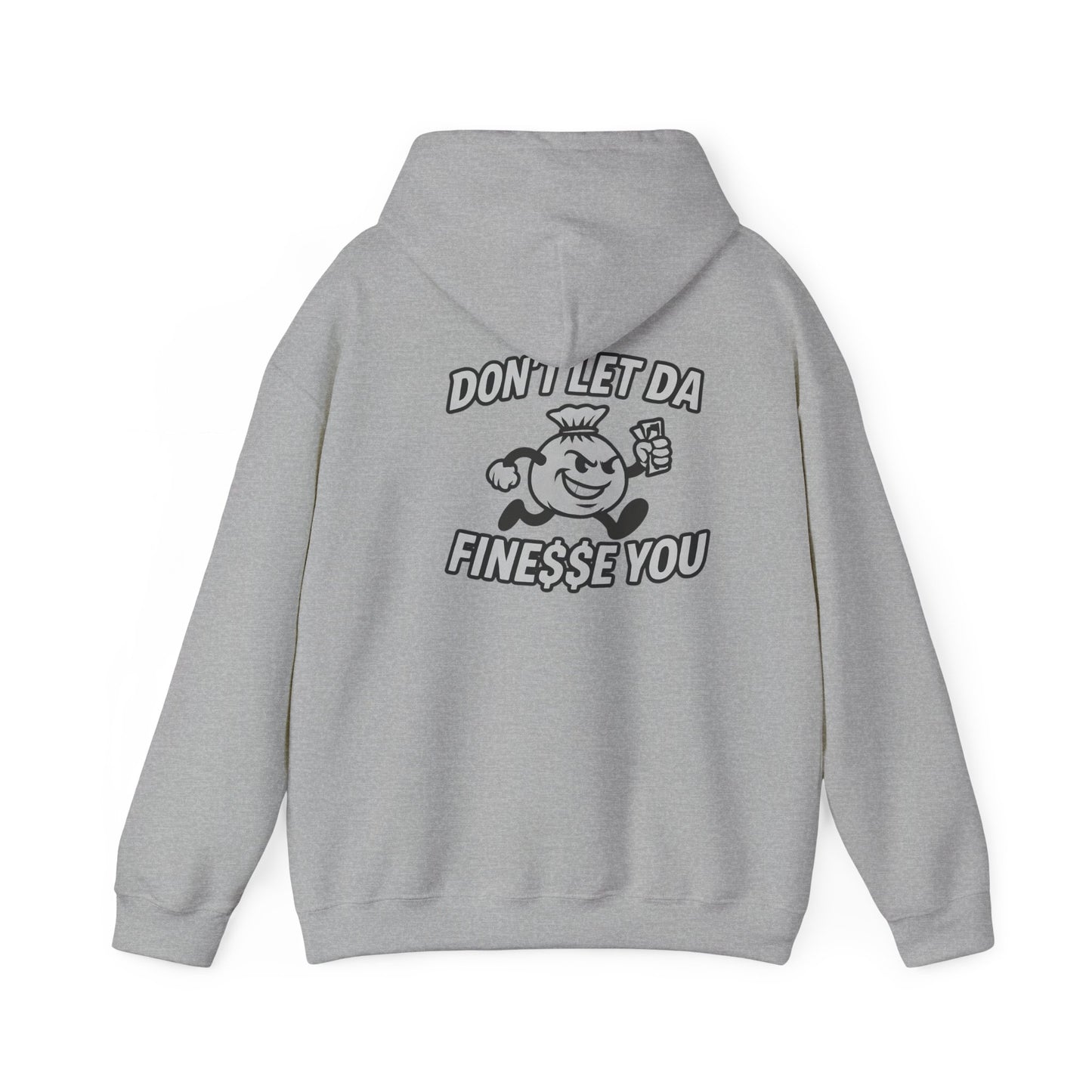 Finessin Bags Men’s Gray Black & White Hooded Sweatshirt